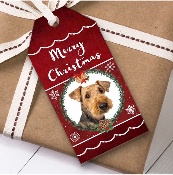 Airedale Terrier Dog Christmas Gift Tags