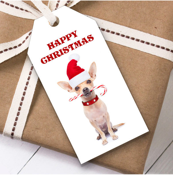 Cute Chihuahua Dog Christmas Gift Tags