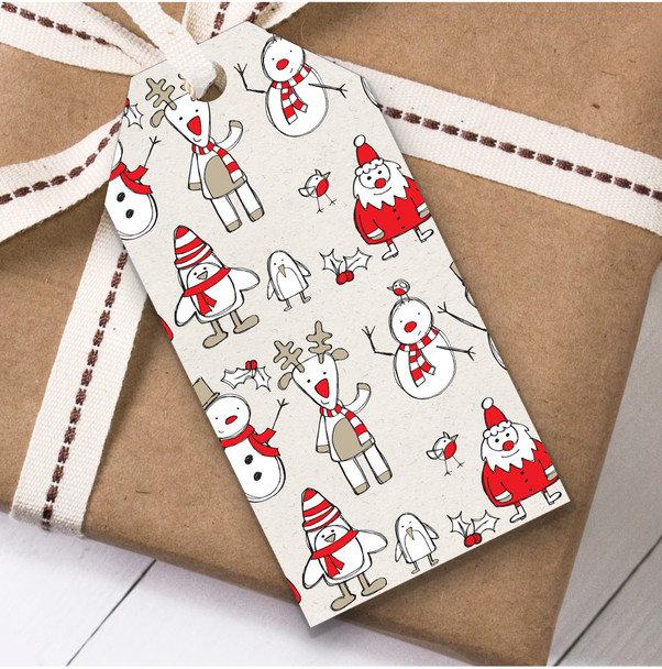 Deer Santa Snowmen Christmas Gift Tags