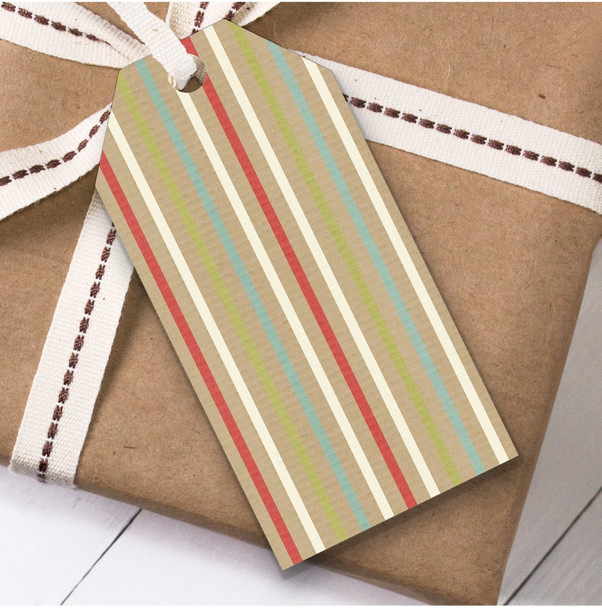 Vertical Stripes Christmas Gift Tags