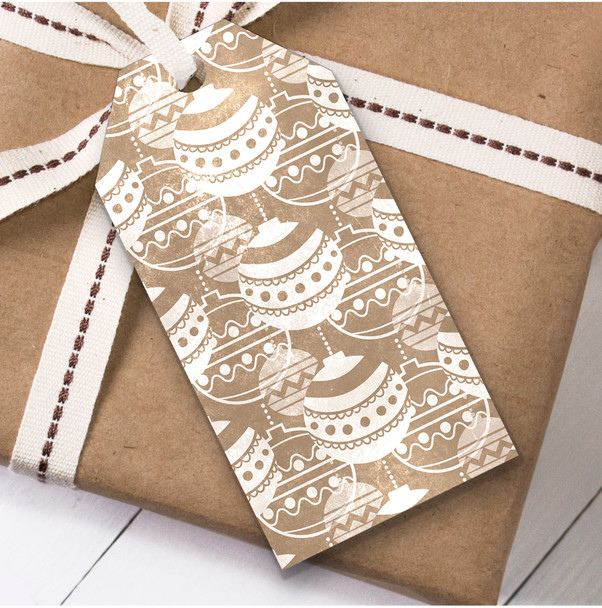 White Ornaments Christmas Gift Tags