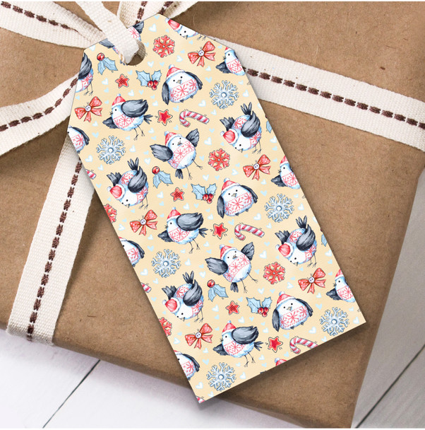 Yellow Penguins Christmas Gift Tags