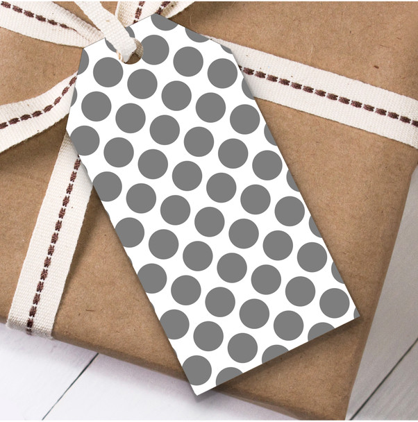 Big Grey Spots Christmas Gift Tags
