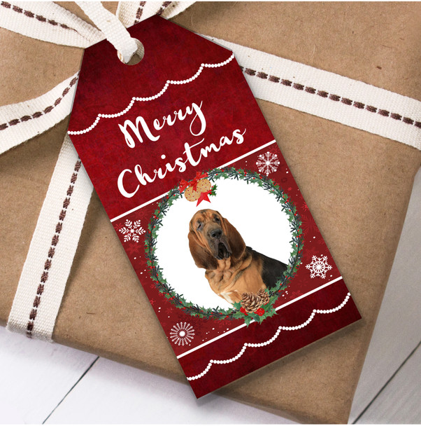 Bloodhound Dog Christmas Gift Tags