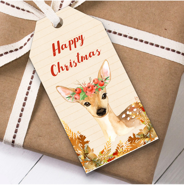 Vintage Deer Christmas Gift Tags