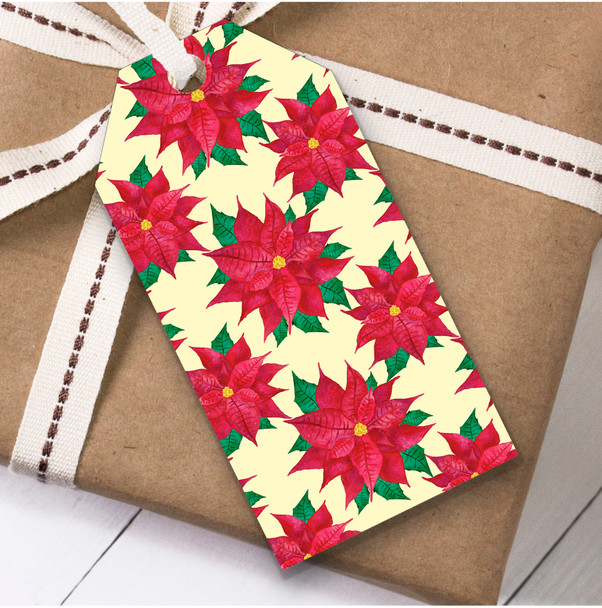 Poinsettia Christmas Gift Tags