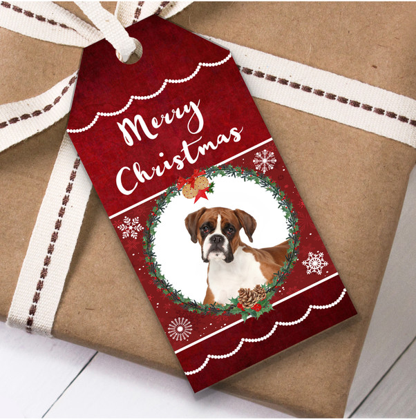 Boxer Dog Christmas Gift Tags