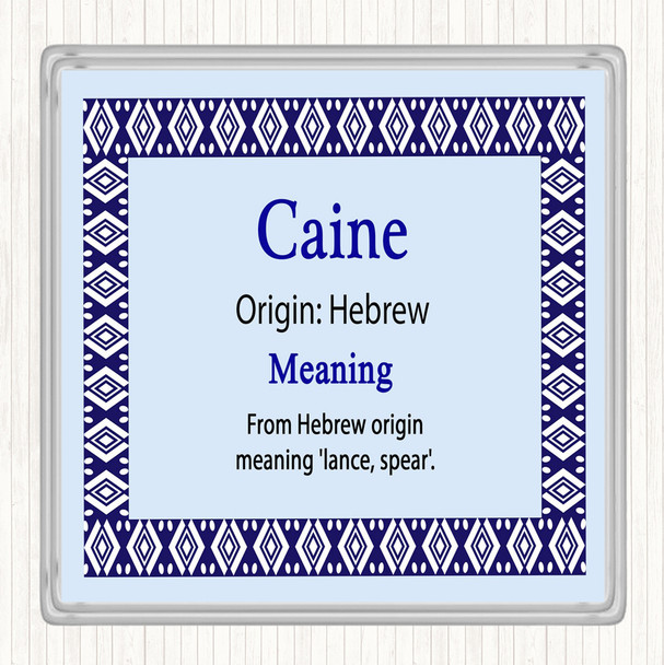 Caine Name Meaning Coaster Blue