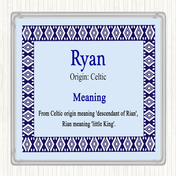 Ryan Name Meaning Coaster Blue