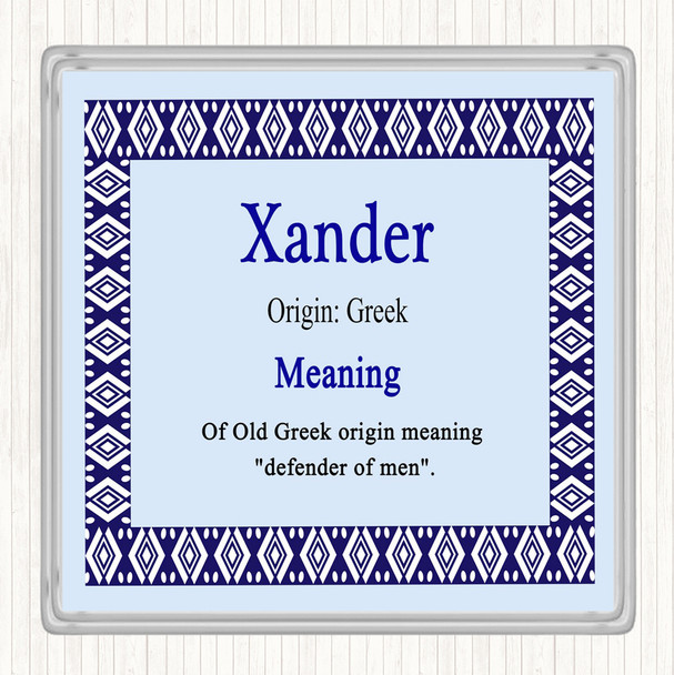 Xander Name Meaning Coaster Blue