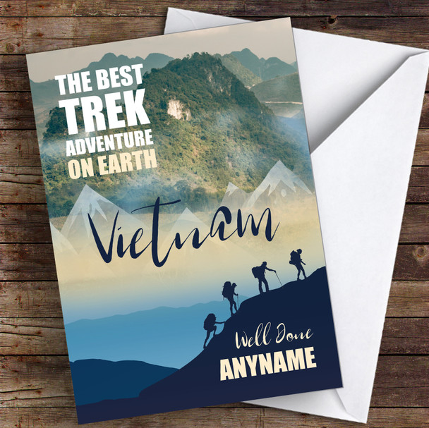 Trek Vietnam Well Done Personalised Greetings Card