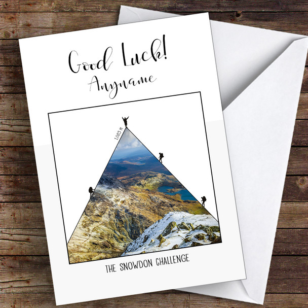 Snowdon Photographic Style Good Luck Personalised Good Luck Card