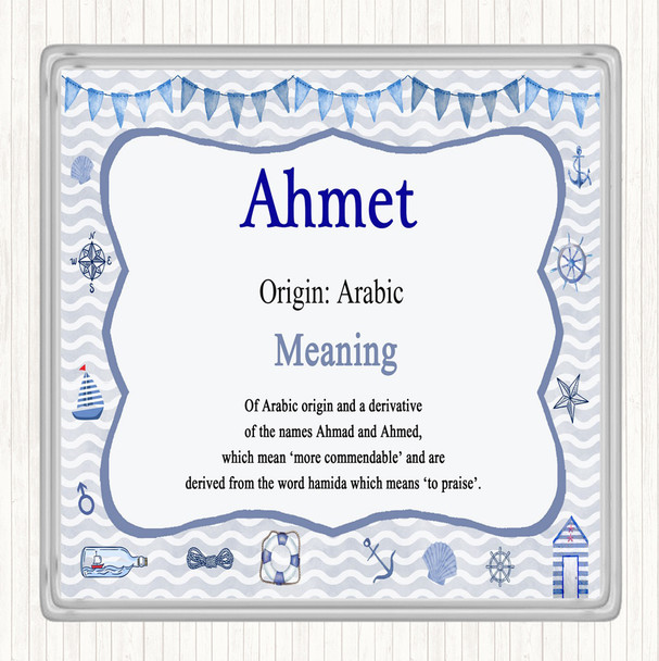 Ahmet Name Meaning Coaster Nautical