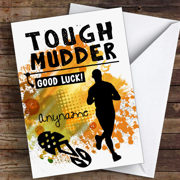 Tough Mudder Male Good Luck Personalised Good Luck Card