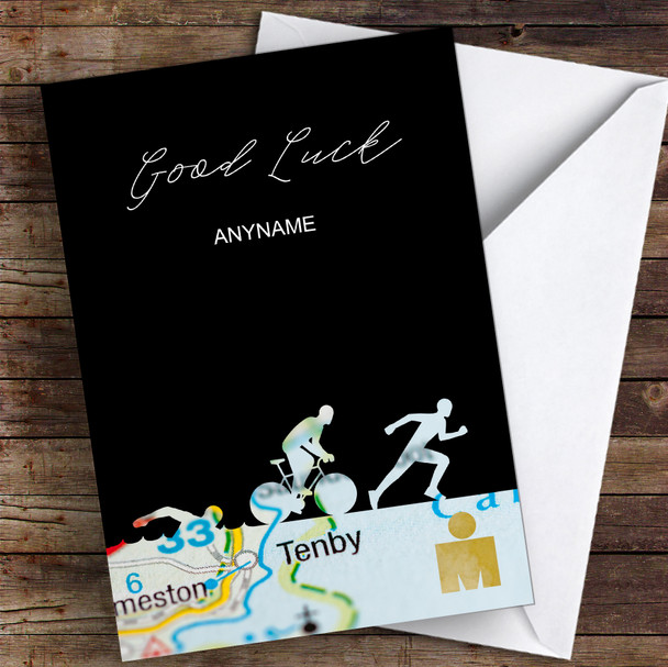 Ironman Tenby Good Luck Personalised Good Luck Card