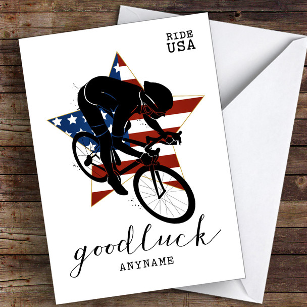 Ride USA Good Luck Personalised Good Luck Card