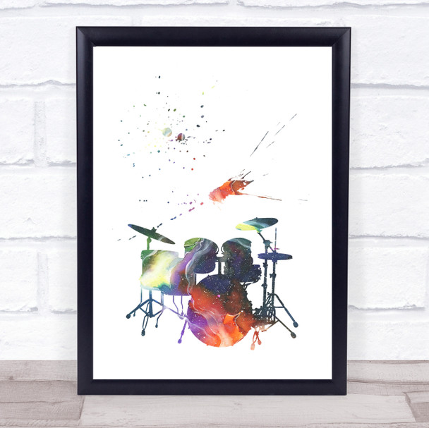 Galaxy Drums Framed Wall Art Print