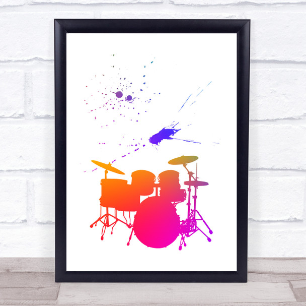 Rainbow Drums Framed Wall Art Print
