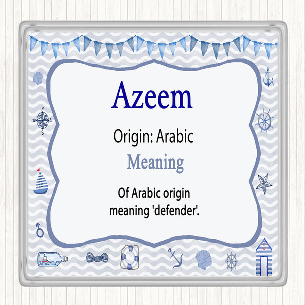 Azeem Name Meaning Coaster Nautical