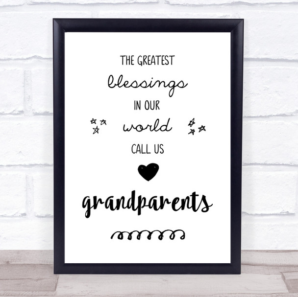 Greatest Blessings Quote Typogrophy Wall Art Print