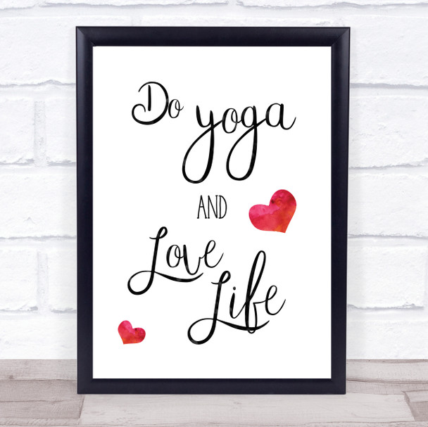 Do Yoga And Enjoy Life Quote Typogrophy Wall Art Print