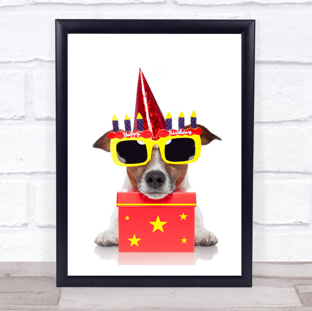 Birthday Dog Decorative Wall Art Print