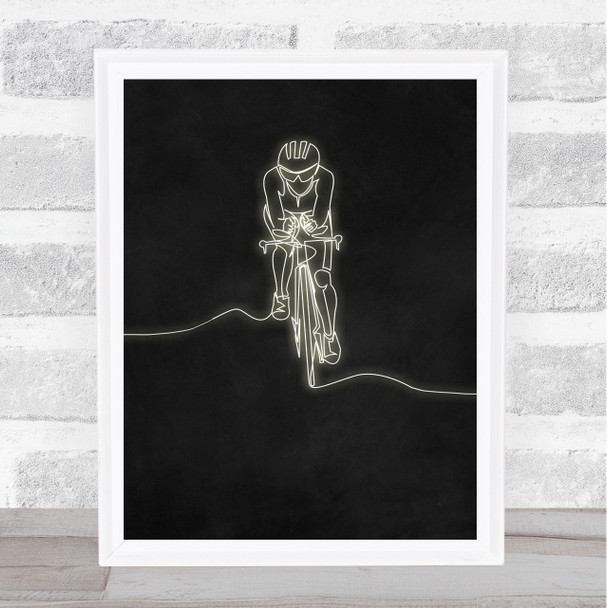 Glow Effect Bike Decorative Wall Art Print