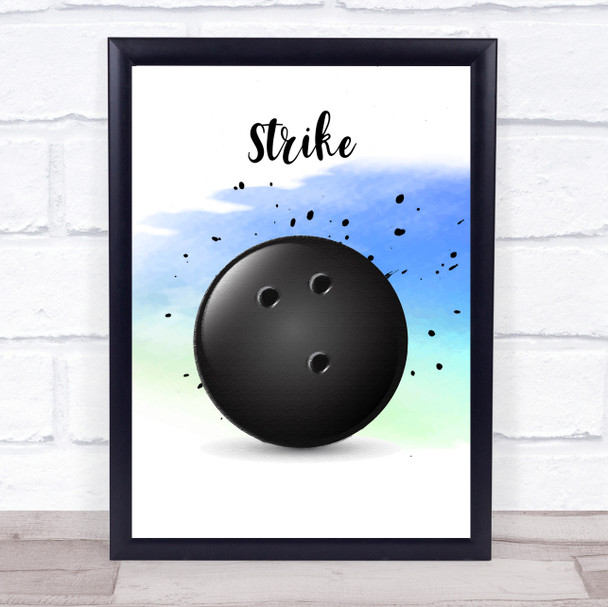 Bowling Strike Decorative Wall Art Print