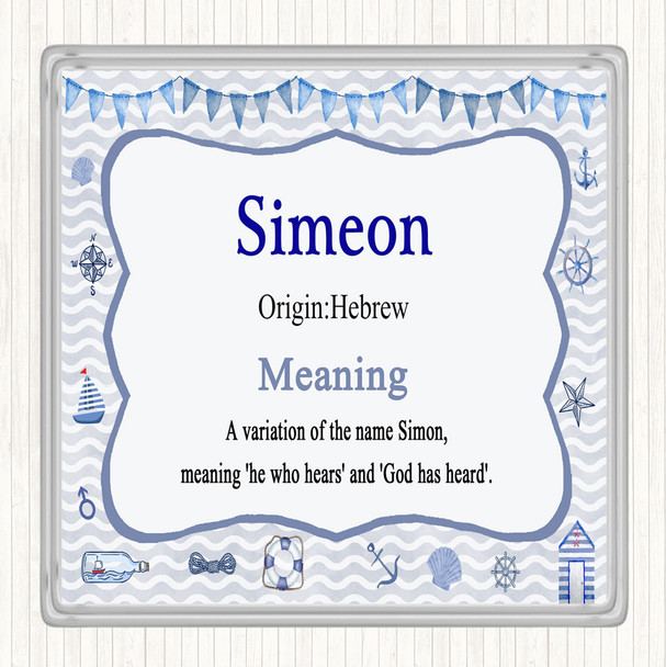 Simeon Name Meaning Coaster Nautical