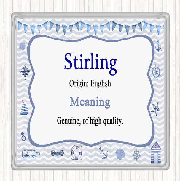 Stirling Name Meaning Coaster Nautical