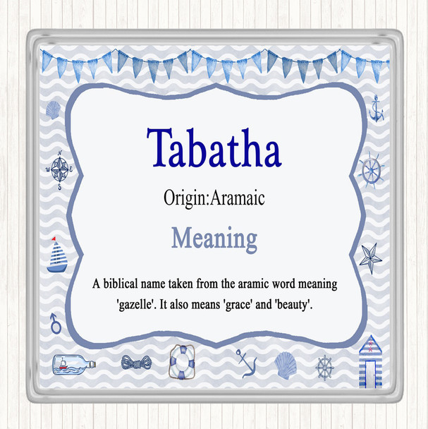 Tabatha Name Meaning Coaster Nautical
