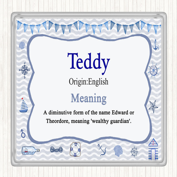 Teddy Name Meaning Coaster Nautical