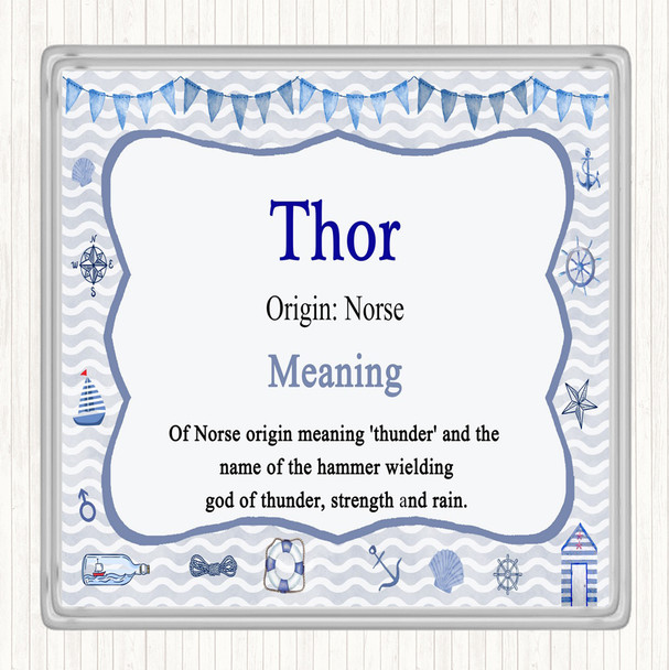 Thor Name Meaning Coaster Nautical