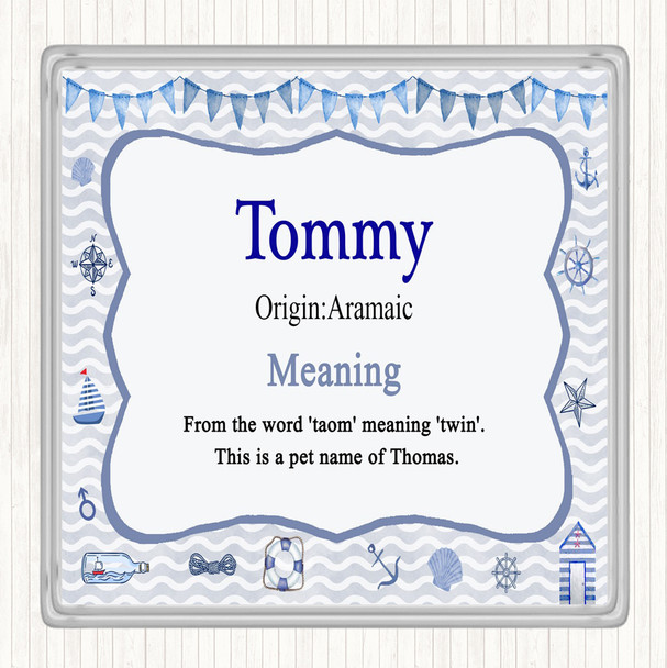 Tommy Name Meaning Coaster Nautical