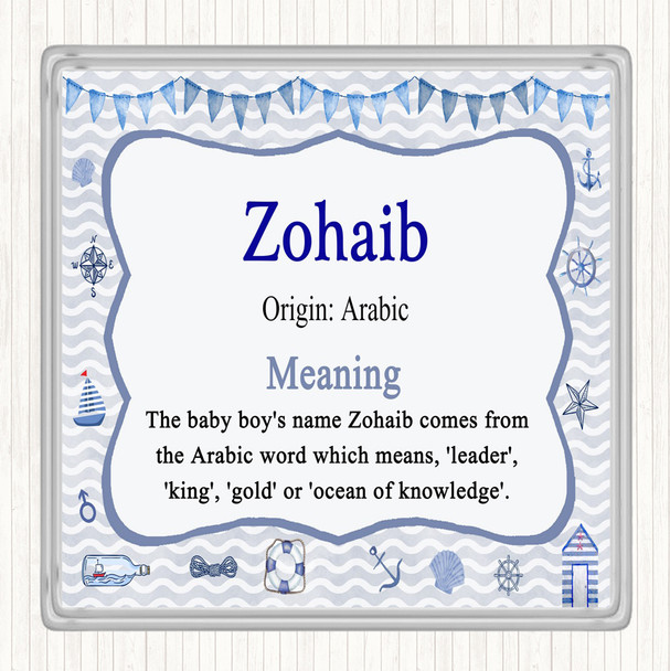 Zohaib Name Meaning Coaster Nautical