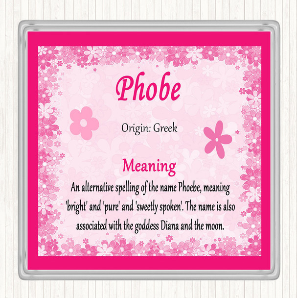 Phobe Name Meaning Coaster Pink