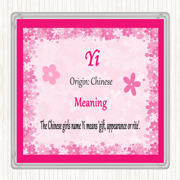 Yi Name Meaning Coaster Pink