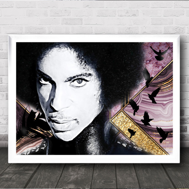 Prince Landscape Purple Rain Doves Funky Wall Art Print