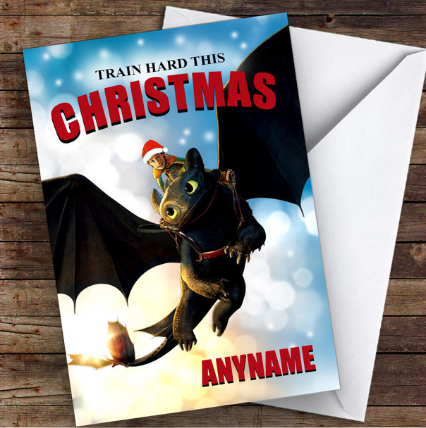 How To Train Your Dragon Training Hard This Christmas Children's Christmas Card