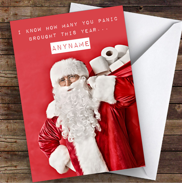 Santa Toilet Rolls 2020 Crisis Santa Knows Funny Corona Lockdown Christmas Card