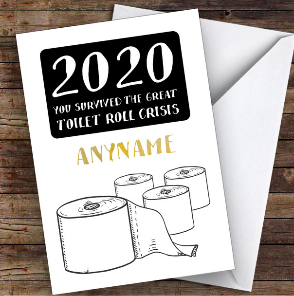 2020 You Survived The Great Toilet Roll Crisis Lockdown Christmas Card