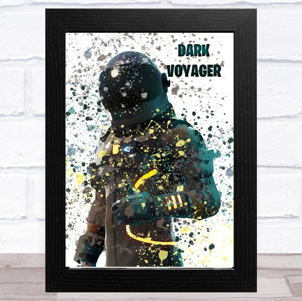 Splatter Art Gaming Fortnite Dark Voyager Kid's Room Children's Wall Art Print