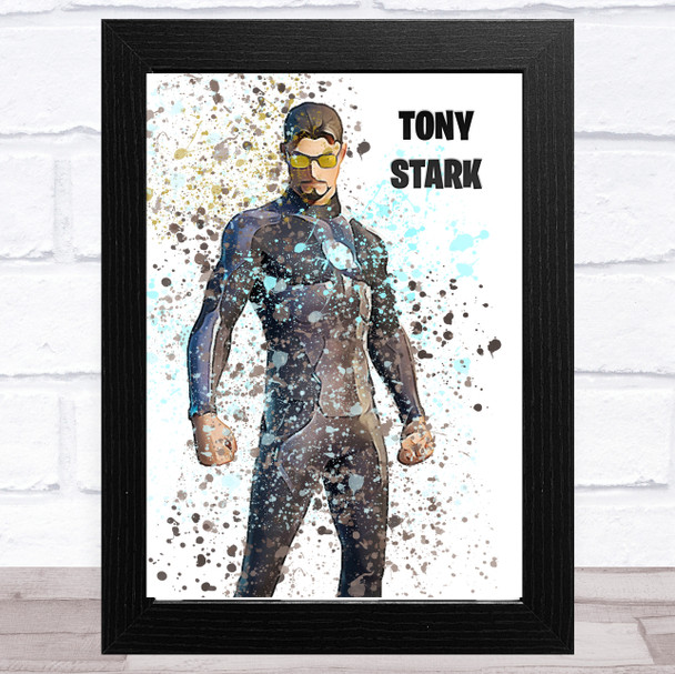Splatter Art Gaming Fortnite Tony Stark Kid's Room Children's Wall Art Print