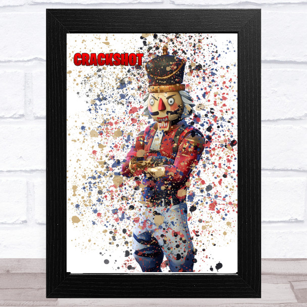 Splatter Art Gaming Fortnite Crackshot Kid's Room Children's Wall Art Print