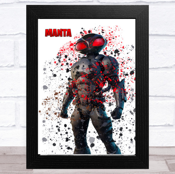 Splatter Art Gaming Fortnite Manta Kid's Room Children's Wall Art Print