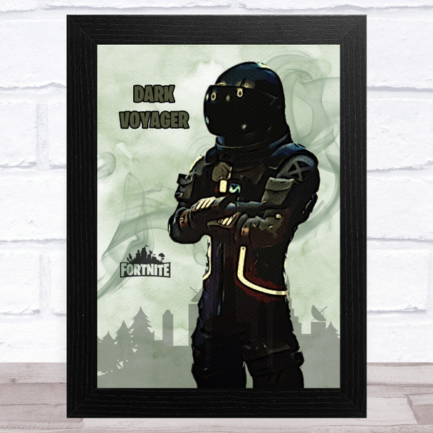 Dark Voyager Gaming Comic Style Kids Fortnite Skin Children's Wall Art Print