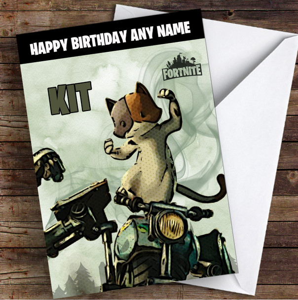 Kit Gaming Comic Style Kids Fortnite Skin Children's Personalised Birthday Card