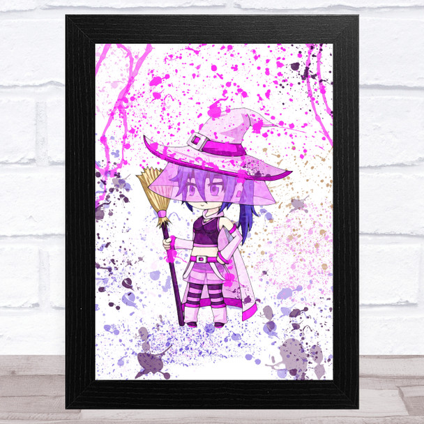 Gatcha Life Feeling Witchy Splatter Art Children's Kids Wall Art Print