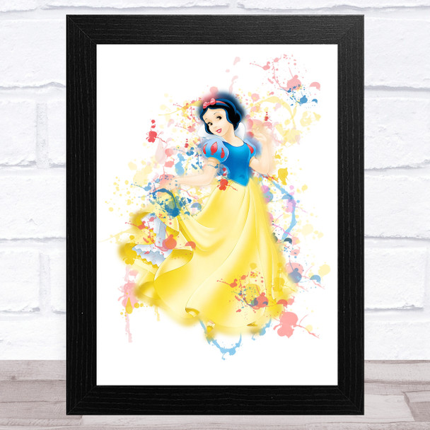 Snow White Disney Splatter Art Children's Kids Wall Art Print