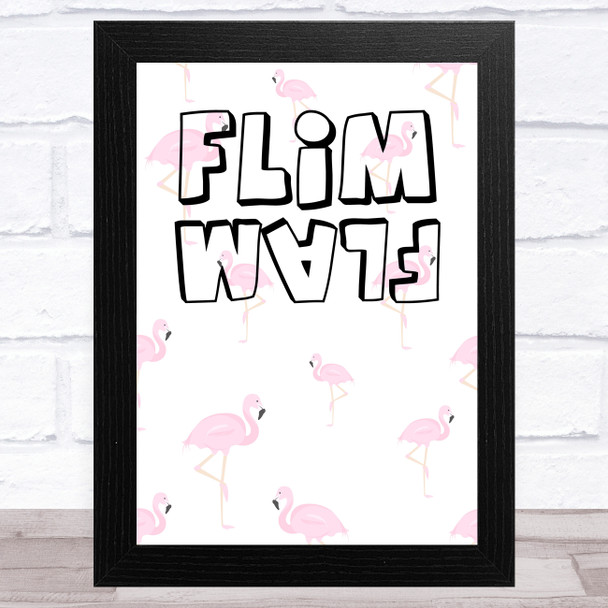 Flamingo Youtuber Flim Flam Children's Kids Wall Art Print